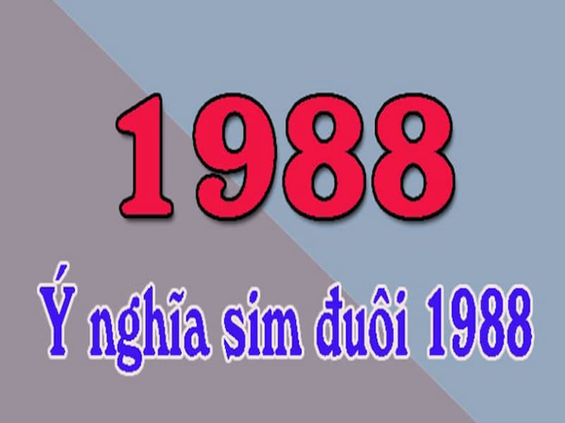  Ý nghĩa của sim ngày tháng năm sinh 1988